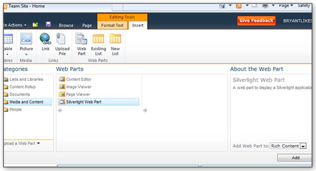 silverlight9 Getting Started with Silverlight in SharePoint 2010