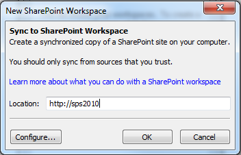 SharePoint Offline Using Workspace