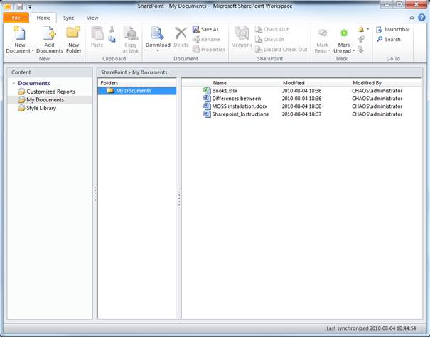 SharePoint Offline Using Workspace